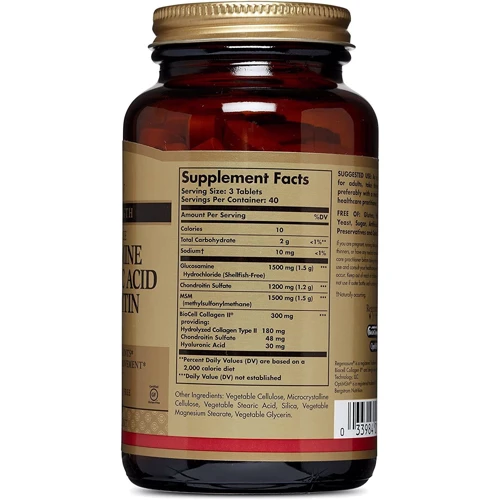 Solgar Glucosamine Hyaluronic Acid Chondroitin MSM 120 Tab: Форма выпуска Таблетки