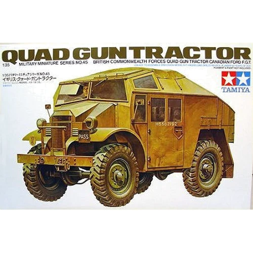Британский колесный тягач TAMIYA пушек Quad