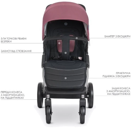 Прогулочная коляска El Camino Dynamic ME 1053 (rose) фото 11