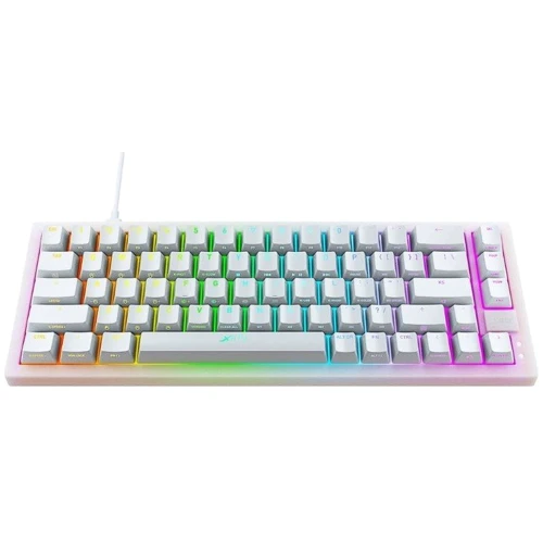 Клавиатура Xtrfy K5 68 keys Kailh Red Hot-swap RGB UA White (K5-RGB-CPT-TPWHITE-R-UKR): Подключение проводное