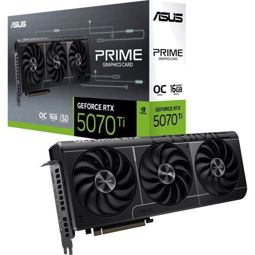 Відеокарта ASUS PRIME GeForce RTX 5070 Ti 16GB GDDR7 OC Edition (PRIME-RTX5070TI-O16G): Обсяг пам'яті, Гб 16