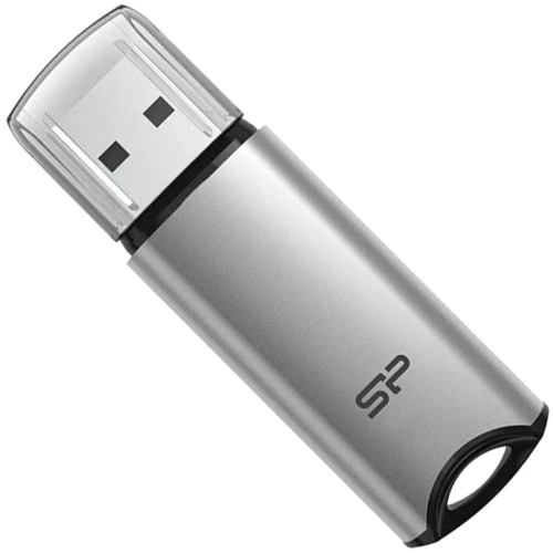 USB-флешка Silicon Power 64 GB Silicon M02 USB 3.2 Aluminum Silver (SP064GBUF3M02V1S)