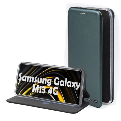 Чохол для телефона BeCover Book Exclusive Dark Green для Samsung M135 Galaxy M13 4G (709038): Плівка в комплекті немає