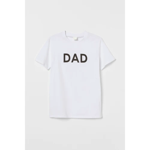 Футболка H&M 7219309 L белая с принтом