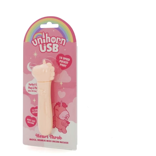 Вібратор-єдиноріжка Unihorn USB Bullet - Heart Throb, віброкуля, USB зарядка