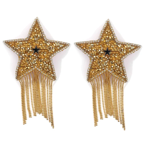 Пестис-звезды с бахромой JSY Nipple Sticker RT236112 Gold, стикеры