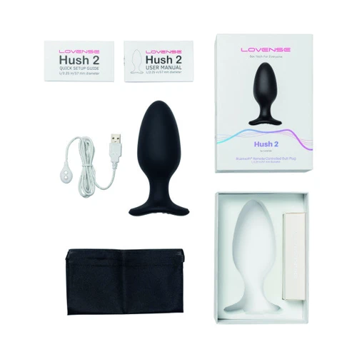 Анальная смарт-вибропробка Lovense Hush 2, размер L