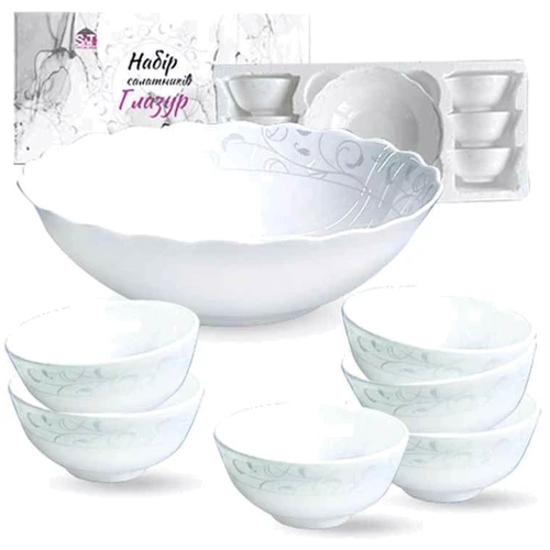 Набір салатників S&T "Глазур" 7 предметів (30056-130313): Тип набір салатників