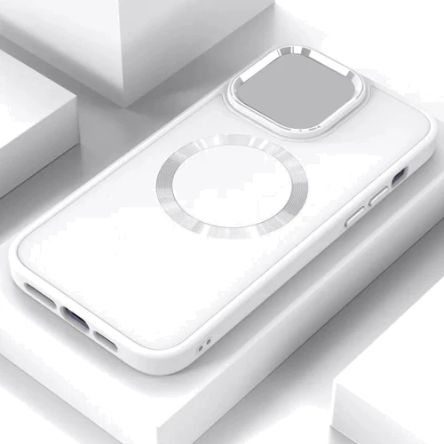 Чехол для iPhone TPU Case Bonbon Metal Style with MagSafe White for iPhone 11: Цвет белый