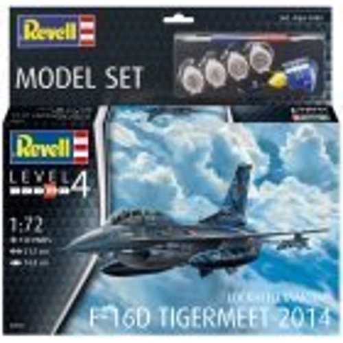 Сборная модель-копия Revell Самолет F-16D Tigermeet 2014 Уровень 4 (RVL-63844): Масштаб 1:72