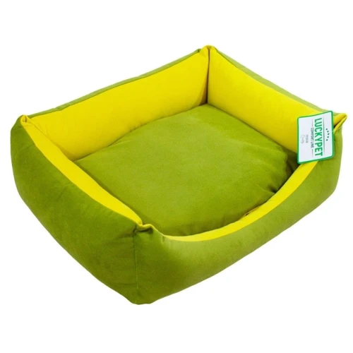 Лежак Luсky Pet Ліра-new №1 зелено-жовтий 40х50х16 см (555045)