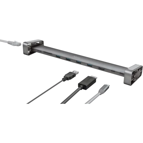 Адаптер Trust Adapter Dalyx USB-C to 2xUSB-C + HDMI + 4xUSB + SD / TF Grey (23772_TRUST) фото 5