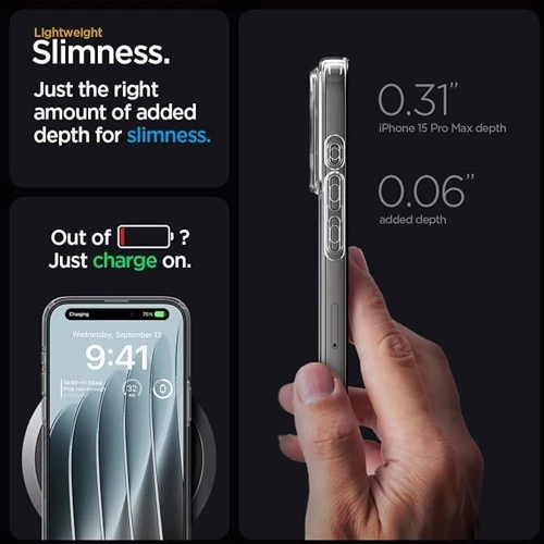 Чехол для iPhone Spigen Liquid Crystal Crystal Clear (ACS06647) for iPhone 15 Plus: Материалы Силикон