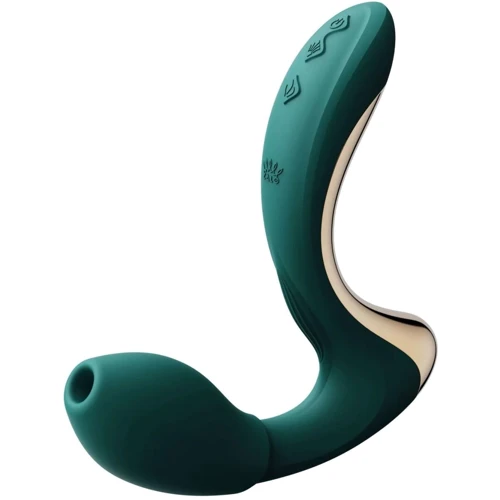 Вибратор-пульсатор с вакуумной насадкой Zalo – Talis G-Spot PulseWave Vibrator Turquoise Green