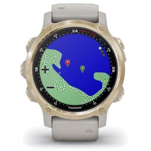 Смарт-годинник Garmin Descent Mk2S Light Gold with Light Sand Silicone Band (010-02403-01): Сенсорний екран немає