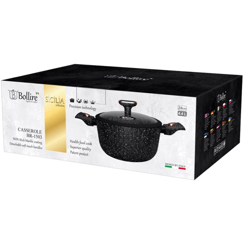 Кастрюля Bollire Sicilia 24 см 4.5 л (BR-1503): Объем, л 4.5