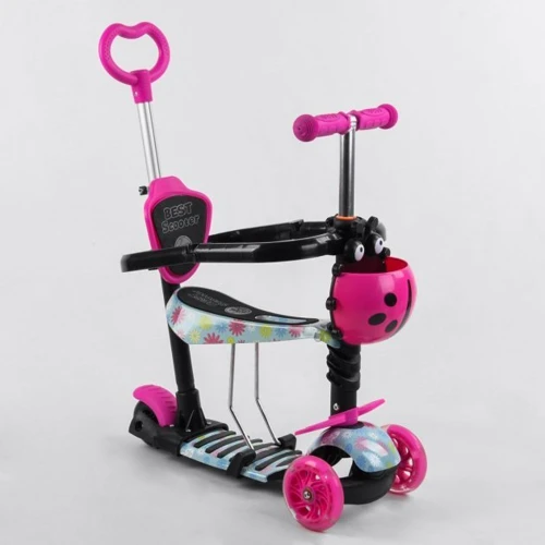 Самокат Best Scooter с защитным бампером розовый (S 4101): Тип колес литые