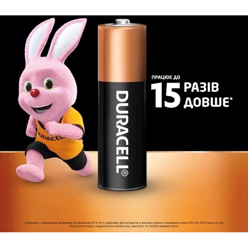 Щелочные батарейки Duracell AA MN1500 LR06 8 шт (5000394006522 / 81417083 / 81480361) фото 4