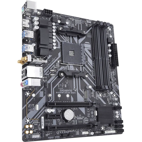 GIGABYTE B450M DS3H WIFI: Оперативна пам'ять 4 x DDR4 DIMM; Количество каналов 2
