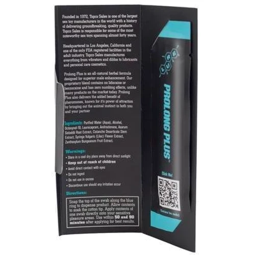 Пролонгатор Prolong Plus Male Enhancement Swab, 0,24 мл.