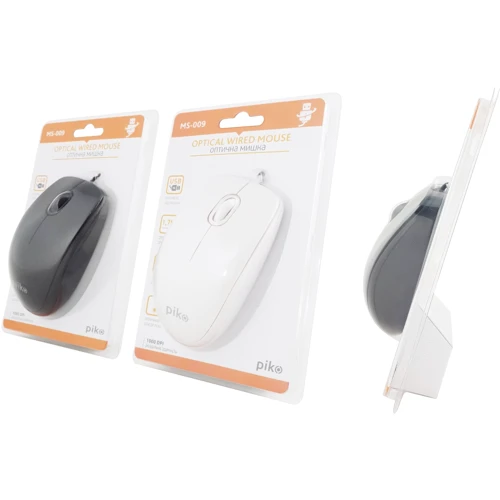 Мышь Piko MS-009 White (1283126467141): Тип сенсора оптический