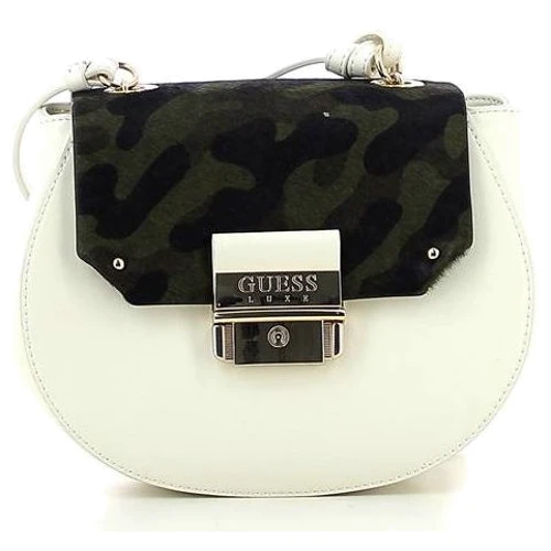 Женская сумка кросс боди Guess Maelle черно-белая (HWMAE1L7221-CAM)