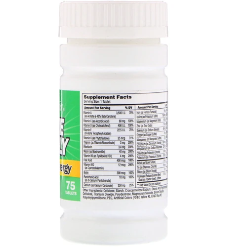 21st Century One Daily Energy 75tablets: Тип Мультивитамины
