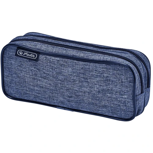 Пенал Herlitz Double Melange Blue синий (50027682B)
