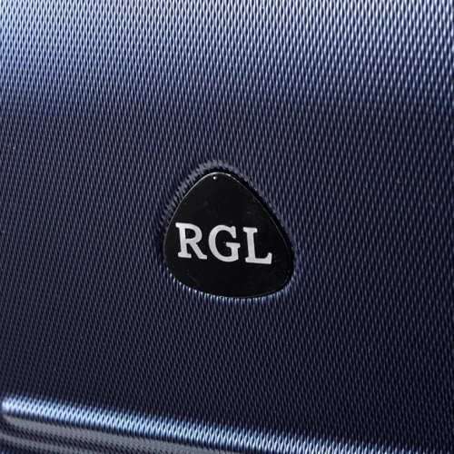 Чемодан Rogal M темно-синій (RGL720M-dark-blue-orange): Фактура матова