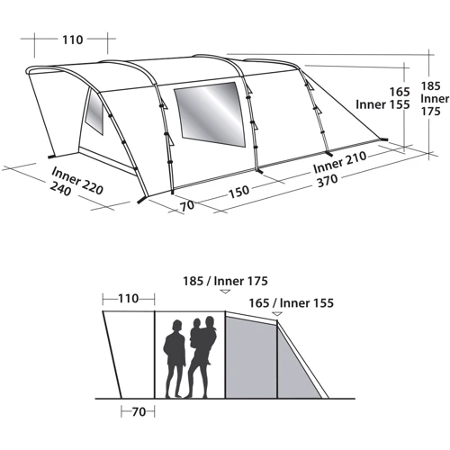 Палатка Easy Camp Palmdale 400 Forest Green (120368)