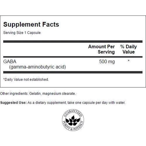 Swanson, GABA 500 mg 100 caps (SWA-01872): Стать унісекс