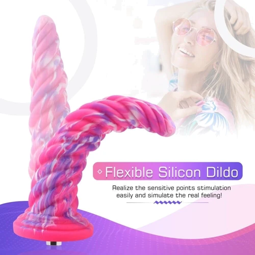 Фантазийный фаллоимитатор 10.12″ для секс-машин Hismith Silicone Dildo rose Monster Serie