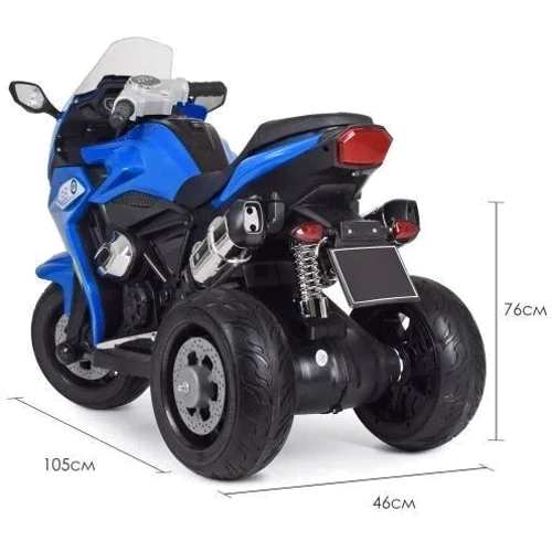 Дитячий електромотоцикл 3 колісний Bambi Racer BMW синій (M 3688EL-4): Максимальна швидкість, км/год 7