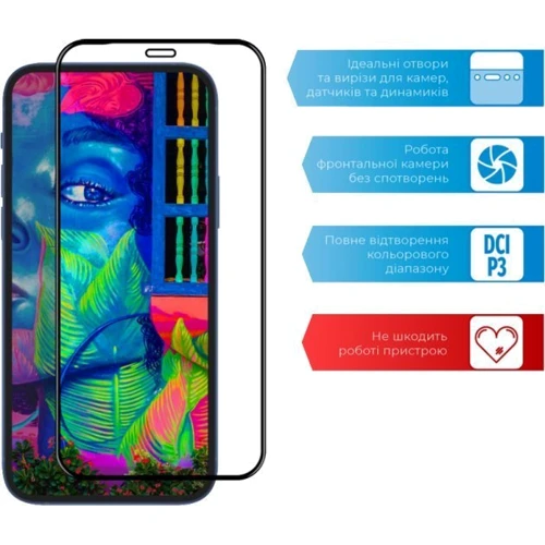 Аксесуар для смартфона ACCLAB Tempered Glass Full Glue Black for Xiaomi Redmi Note 10 / Note 10s / Note 11 / Note 11s: Колір чорний