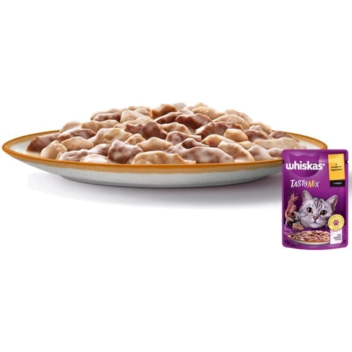 Упаковка вологого корму для котів Whiskas TastyMix Ягня, Індичка 28х85 г (4770608262594): Клас Преміум