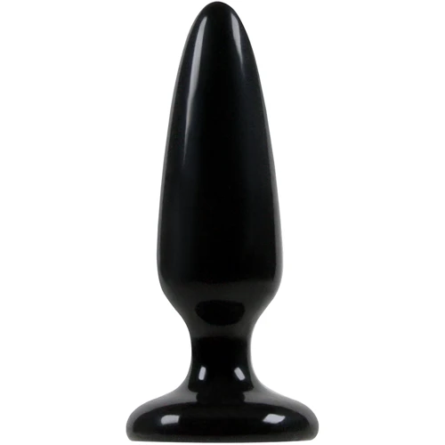 Анальная пробка Pleasure Plug Small, 10x3.5 см, черный
