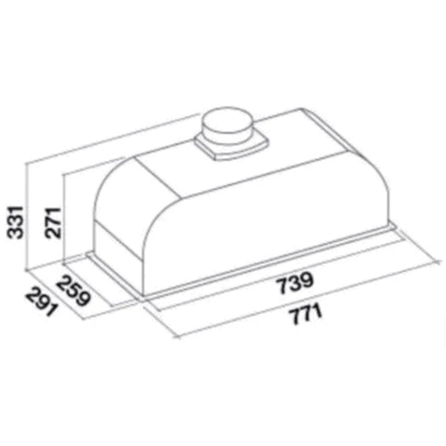 Витяжка Falmec Burano 70 E.P. Black 600 (CBIN70.E9P2#ZZZN460F): Тип монтажу Встраиваемый