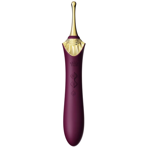 Мультифункциональный вибратор Zalo - Bess 2 Velvet Purple (4 насадки, подогрев)
