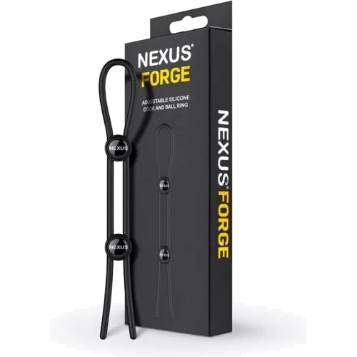 Эрекционное кольцо Nexus FORGE Double Adjustable Lasso Black