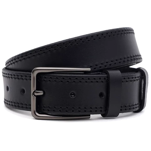 Чоловічий ремінь Borsa Leather чорний (125v1fx71-black)