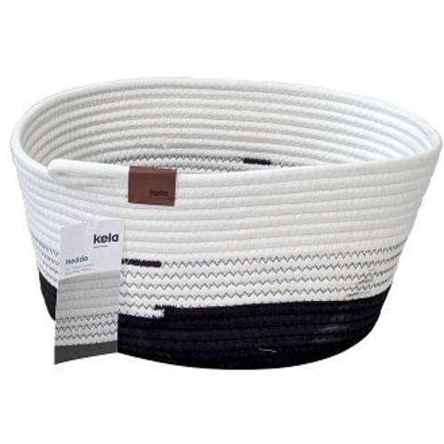 Корзина KELA Hedda черно-белый 32х30х17 см (24459)