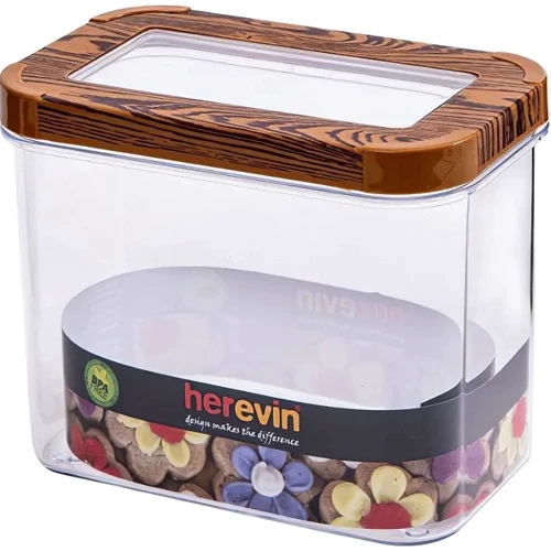 Емкость для хранения HEREVIN WOOD Transparent Lid 1.2 л (161212-003)
