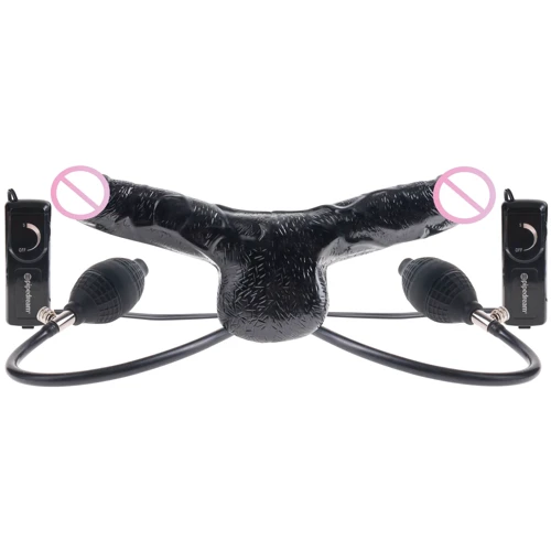 Двойной надувной вибратор Fetish Fantasy Double Delight, 14x4.8 см