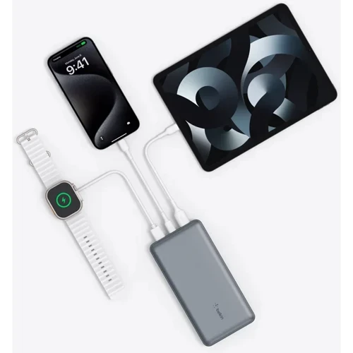 Зовнішній акумулятор Belkin Power Bank 10000mAh 15W Grey (BPB011BTGY)