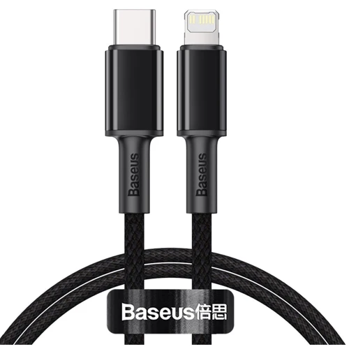 Кабель Baseus Cable USB-C to Lightning PD High Density Braided 20W 1m Black (CATLGD-01)