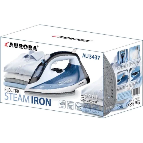 Утюг Aurora AU 3437: Цвет белый / голубой