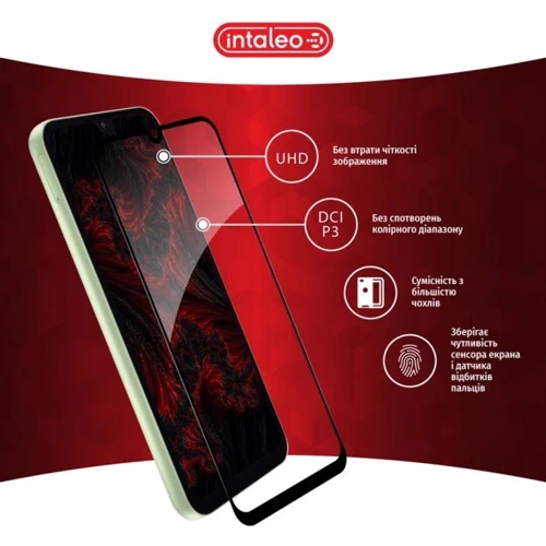 Аксессуар для смартфона Intaleo Tempered Glass Full Glue Black for Samsung A245 Galaxy A24 4G/M346 Galaxy M34 5G: Тип защитное стекло