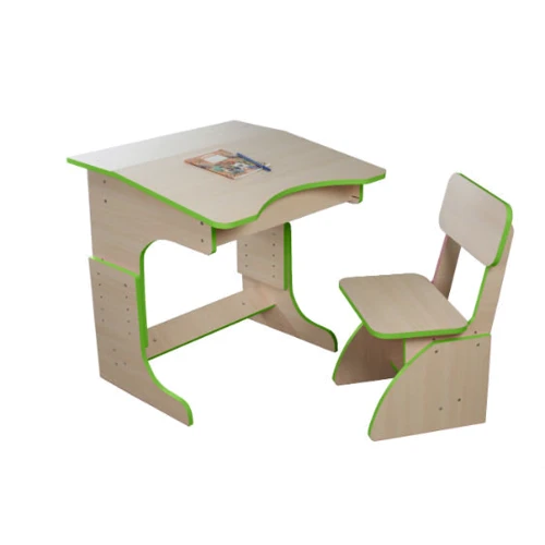 Еко парта зростаюча і стільчик Фінекс Плюс салатова (105): Вік дитини від 3-х років