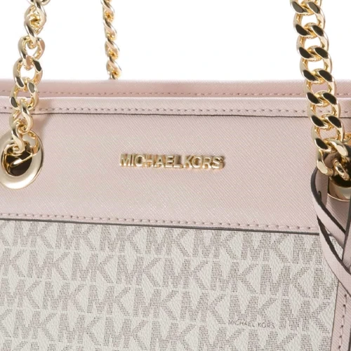 Женская сумка тоут Michael Kors светло-бежевая (194900069271): Фактура Сафьяно, Матовая