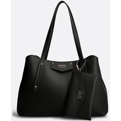 Женская сумка шоппер GUESS ECO BRENTON GIRLFRIEND SATCHEL черная (HWEVG839009-BLA)